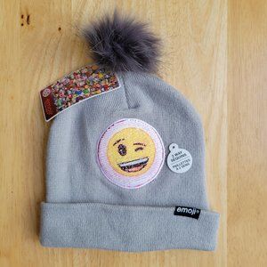 Emoji 2 Ways Sequins Womens Knit Beanie One Size NWT